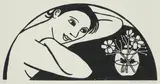 The Japanese Anemones Signed by Anita Klein, Woodcut, sold Dec 2019