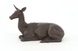 Sitting deer Numbered H 1/6 Bronze 16 by David Wynne, Bronze, sold Dec 2019