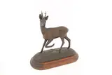 Roebuck Signed and inscribed A/C Bronze on wooden base by Geoffrey Dashwood, Bronze on wooden base, artist's copy, sold Dec 2019