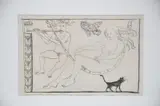 Persephone with a Flautist by Eric James Mellon, engraving on paper, sold Nov 2019