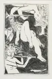 Persephone with Two Musicians by Eric James Mellon, engraving on paper, sold Nov 2019
