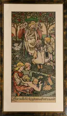 Love Rules His Kingdom Without a Sword by Louis Davis, print on paper, offered Nov 2019