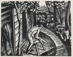 In The Highlands by Ethelbert White, engraving on paper, sold Nov 2019