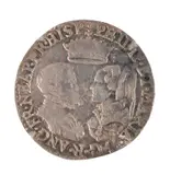 Silver shilling by Phillip and Mary, sculpture, sold Nov 2019