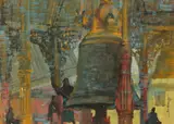 THE GRAND BELL A Burmese painting by U Than Aung, ink and colour on paper, sold Nov 2019