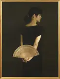 THE SANDALWOOD FAN II A Chinese painting by Chen Yanning, oil on canvas, sold Nov 2019