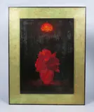 Begonias by Samuel Webley, oil on panel, sold Oct 2019