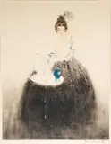 The Spanish Comb by Louis Icart, etching, offered Oct 2019