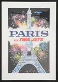 Paris Fly TWA Jets by David Klein, print, offered Oct 2019