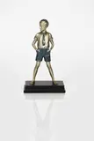 Sonny Boy a large patinated bronze sculpture on black slate base etched by Ferdinand Preiss, bronze, sold Oct 2019
