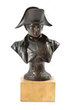 An early 20th century bronze portrait bust of Napoleon by Raoul Bernard, bronze, sold Oct 2019