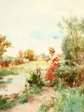 The stile by Alfred Augustus Glendening, Jr., watercolour, offered Nov 2014