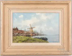 panel landscape by Hermanus Koekkoek II, oil on wood, sold Jul 2022