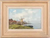 panel landscape by Hermanus Koekkoek II, oil on wood, sold Jul 2022