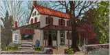 titled on verso Kings Gap #2 General Store by David Paul Ohlerking, oil on artist board, sold Jul 2022
