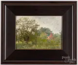 landscape by Ira J. Deen, oil on artist board, sold Jul 2022