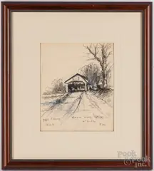 Untitled by Ira J. Deen, watercolor and gouache, sold Jul 2022
