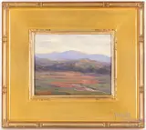 landscape by William Ballantine Dorsey, oil on artist board, sold Jul 2022