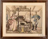 illustration by C. C. Beall, watercolor, sold Jul 2022