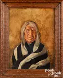 portrait titled {Old Man of Santa Clara} by Frank Paul Sauerwein, oil on board, sold May 2022