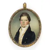 ATTRIBUTED, MINIATURE PORTRAIT OF JAMES HENRY RANDOLPH by Carl Weinedel, watercolor, sold Sep 2023