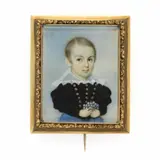ATTRIBUTED, MINIATURE PORTRAIT OF A BOY by Sarah Goodridge, watercolor, sold Sep 2023