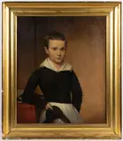 PORTRAIT OF A BOY by Henry Willard, oil on canvas, sold Sep 2023