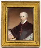 ATTRIBUTED, MINIATURE PORTRAIT OF REVEREND HENRY CONWELL, ROMAN CATHOLIC BISHOP OF PHILADELPHIA by Hugh Bridport, watercolor, sold Sep 2023