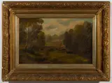 LANDSCAPE PAINTING by T. E. Stubbs, oil on canvas, sold Aug 2023