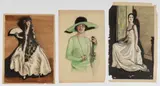 ATTRIBUTED, ORIGINAL ILLUSTRATIONS, LOT OF THREE by Thomas Speiden Culverwell, charcoal/pastel on paper, sold Aug 2023
