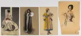 ATTRIBUTED, ORIGINAL ILLUSTRATIONS, LOT OF FOUR by Thomas Speiden Culverwell, charcoal/pastel on paper, sold Aug 2023
