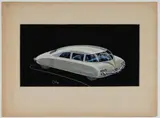 ORIGINAL AUTOMOTIVE CONCEPT DRAWING by John Orfe, watercolor and charcoal / pastel on paper, sold Aug 2023