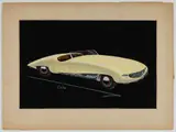 ORIGINAL AUTOMOTIVE CONCEPT DRAWING by John Orfe, watercolor and charcoal / pastel on paper, sold Aug 2023