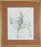 The Mounted Knight by Albrecht Durer, Lithograph of "The Mounted Knight", sold Aug 2025