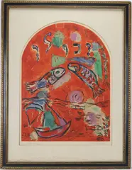 The Tribe of Zebulun by Marc Chagall, Lithograph in colors, sold Sep 2025