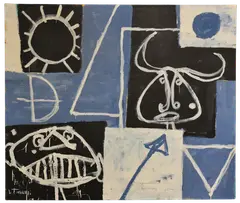 Paleolithic by Louis Tavelli, Oil on canvas, sold Sep 2025