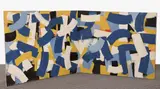 Broad Brush Abstracts by Louis Tavelli, Oil on canvas diptych, sold Sep 2025
