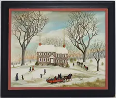 Stone House by Jean H. Halter, Oil on canvas, sold Sep 2025