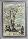 Pennsylvania Winter by Martin Jack Zipin, Oil on canvas, sold Sep 2025