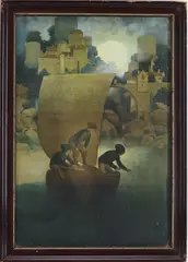 Wynken, Blynken, and Nod by Maxfield Parrish, Lithograph print "Wynken, sold Sep 2025