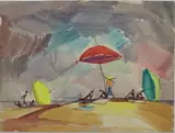 Untitled by Richard Rogers, Mixed Media/Watercolor, sold Sep 2025