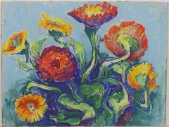 Untitled by Richard Rogers, Pastel on board, sold Sep 2025