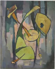 Untitled by Richard Rogers, Oil on board, sold Sep 2025