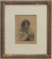 The Letter II by Anders Zorn, Etching, sold Sep 2025
