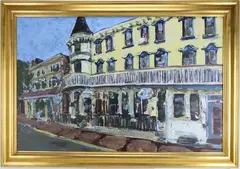Doylestown Inn, 2017. by David Paul Ohlerking, Oil on board, sold Oct 2025