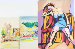 Untitled by Mary Bean Rogers, Watercolors on paper, sold Oct 2025