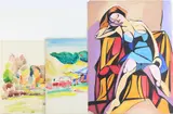 Untitled by Mary Bean Rogers, Watercolors on paper, sold Oct 2025