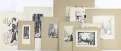 Untitled by Mary Bean Rogers, Mixed media and ink on paper, sold Oct 2025