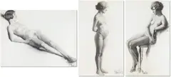 Untitled by Mary Bean Rogers, Charcoal on paper, sold Oct 2025