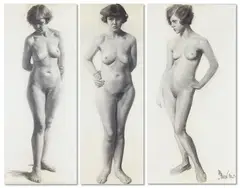 Untitled by Mary Bean Rogers, Charcoal on paper, sold Oct 2025